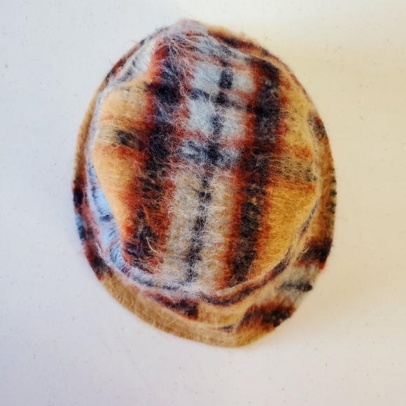 Steve Madden Wool Blend Bucket Hat One Size Plaid Cotton Lined Fuzzy - Picture 3 of 13